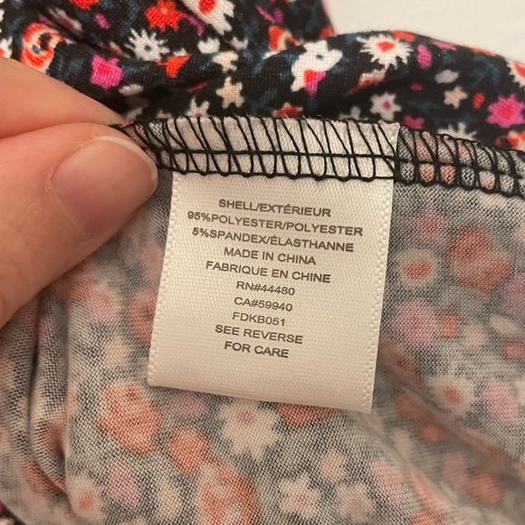 Love, Fire Multicolor Floral Mini Dress Juniors Large Long Sleeve Jersey Soft - Picture 5 of 9